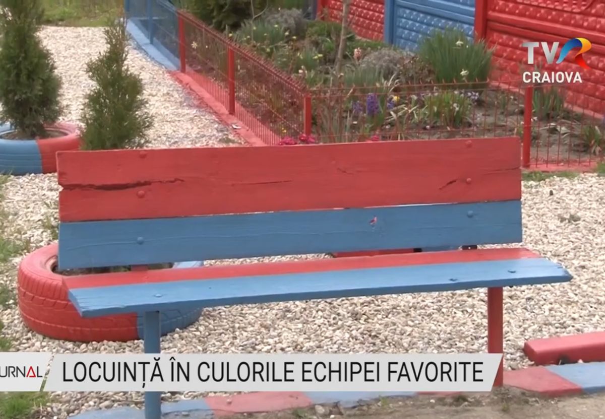 Florin, fan FCSB, și-a vopsit locuința în roș-albastru