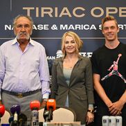 Ion Țiriac, Nadia Comăneci și Denis Shapovalov, la tragerea tabloului de la Țiraic Open 2024 / FOTO: Raed Krishan (GSP.ro)