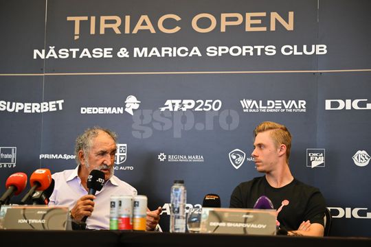 Ion Țiriac și Denis Shapovalov, la tragerea tabloului de la Țiraic Open 2024 / FOTO: Raed Krishan (GSP.ro)