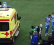 Cea mai brutală ciocnire între fotbaliști într-un meci din Rusia! Două ambulanțe au intrat pe teren, iar jucătorii au fost transportați de urgență la spital