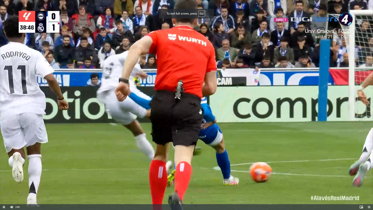 Mbappe s-a dus să-i rupă piciorul! Alaves - Real Madrid 0-1, duel marcat de două intrări sălbatice