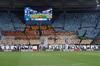 Sublim! Ce au putut face suporterii lui Lazio la derby-ul cu Roma: scenografie magnifică pe „Olimpico”