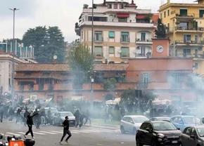 Scene de război pe străzile capitalei, înainte de Lazio - AS Roma
