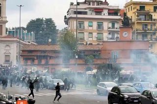 Scene de război pe străzile capitalei, înainte de Lazio - AS Roma