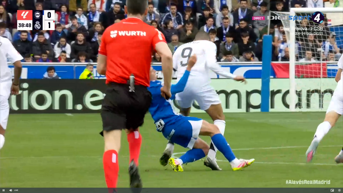 Mbappe s-a dus să-i rupă piciorul! Alaves - Real Madrid 0-1, duel marcat de două intrări sălbatice
