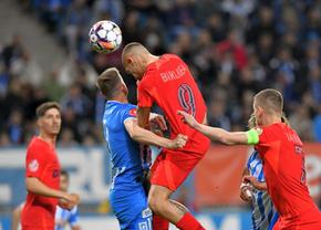 Universitatea Craiova - FCSB, în runda #4 din play-off-ul Superligii. Roș-albaștrii, fără șut pe poartă în prima repriză