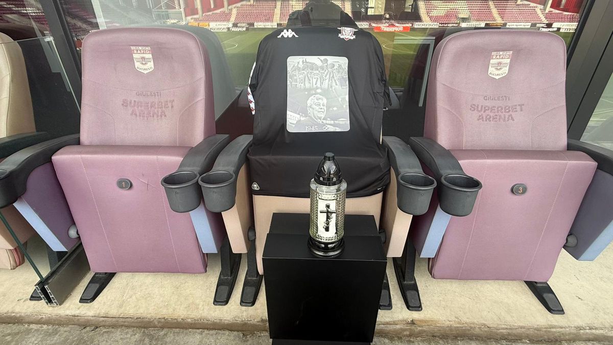 Momente emoționante la Rapid - FC Argeș: strănepoții lui Mircea Lucescu au dat lovitura de începere