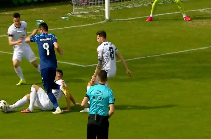 Faza de arbitraj care l-a nemulțumit pe Florin Bratu / foto: captură Digi Sport