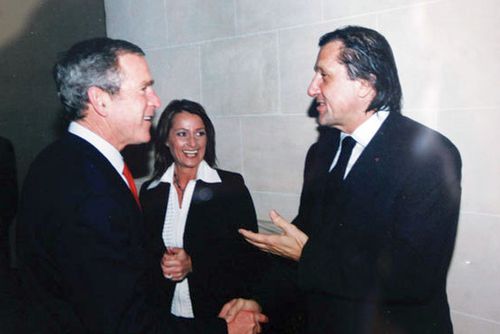 Ilie Năstase, în timpul vizitei lui George W. Bush / Sursă foto: Arhivă