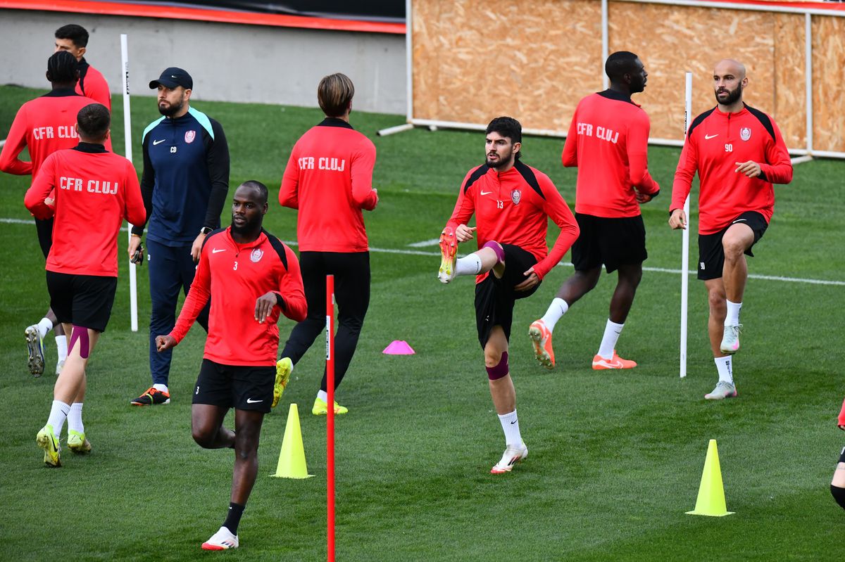 Antrenament CFR Cluj înaintea finalei Cupei cu Hermannstadt