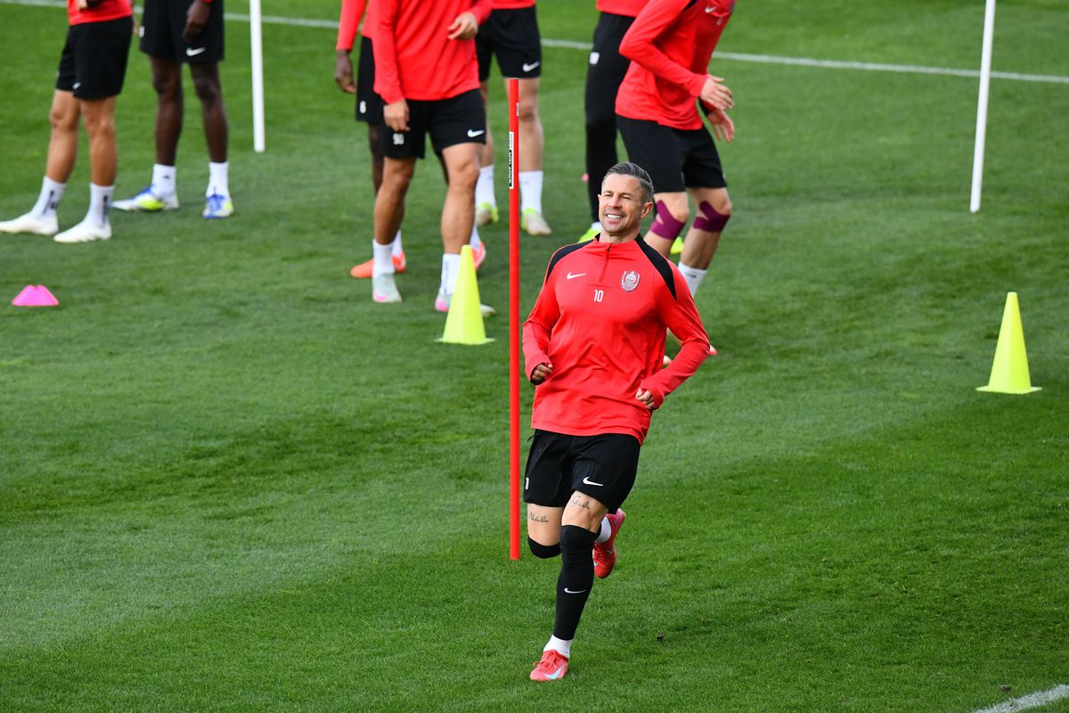 Antrenament CFR Cluj înaintea finalei Cupei cu Hermannstadt