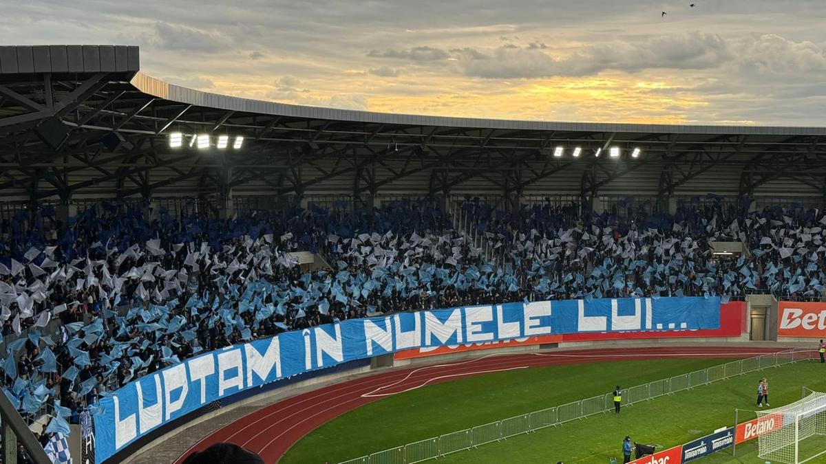 Scenografii din istorie la finala Cupei României Betano » „Ecouri din trecut” la Cluj, „tunarul din Bănie” înălțat în peluza Craiovei