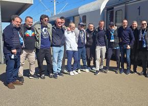 U Cluj - Universitatea Craiova pentru Cupa României Betano » Filmul zilei: Mihai Rotaru, alături de suporteri în trenul spre Sibiu