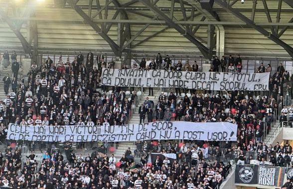 Toate mesajele afișate în tribune la U Cluj - Universitatea Craiova, finala Cupei României Betano