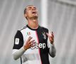 Cristiano Ronaldo a tras în bară din penalty, irosind a doua lovitură de pedeapsă în tricoul lui Juventus.
