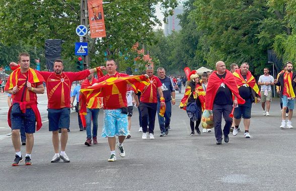 Nord-macedonenii, show în Centrul Vechi al Capitalei » Se îndreaptă acum spre Arena Națională