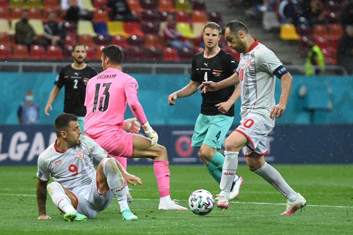 Austria - Macedonia de Nord. Comedia erorilor pe Arena Națională » „Vulpoiul” Pandev, gol după prima mare gafă de la Euro 2020