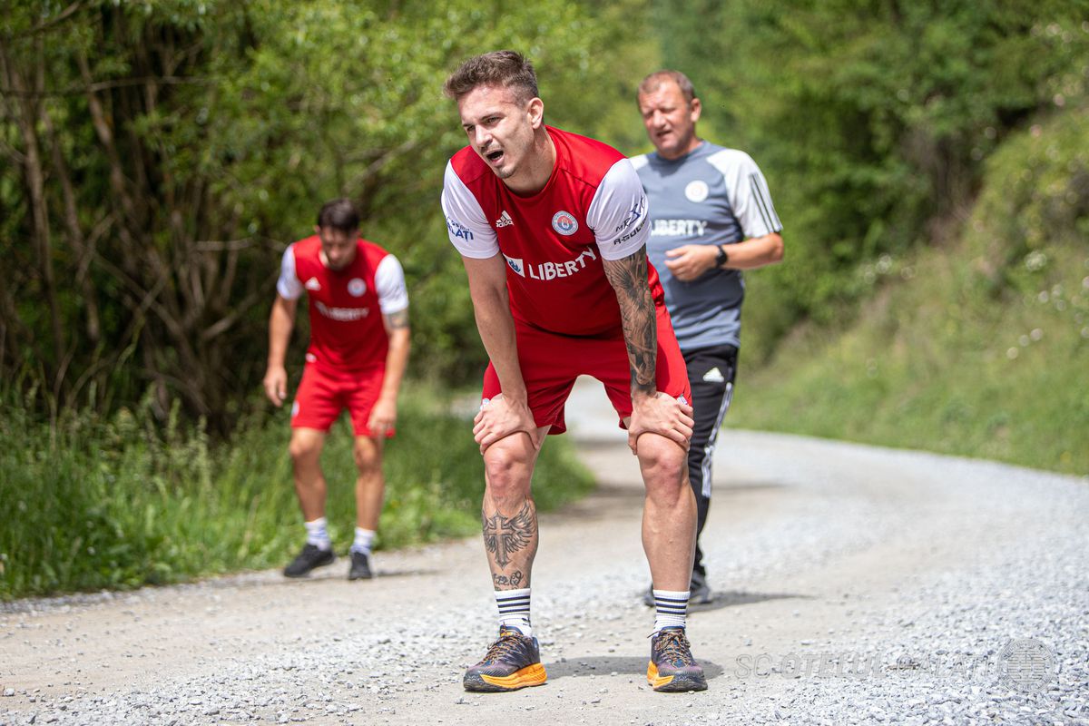 Imagini din cantonamentul montan al celor de la Oțelul Galați