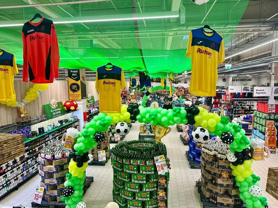A început Marele Târg de Bere și Fotbal Auchan 2024: peste 300 de sortimente locale și internaționale la prețuri mici și tombolă cu sute de premii
