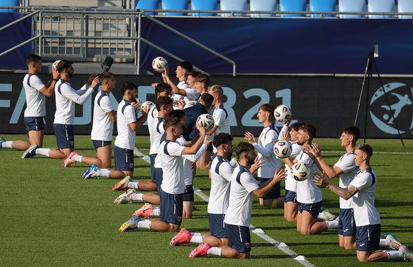 I-a pus în genunchi pe jucători! Antrenament oficial inedit al naționalei României înaintea meciului cu Spania, de la Euro U21