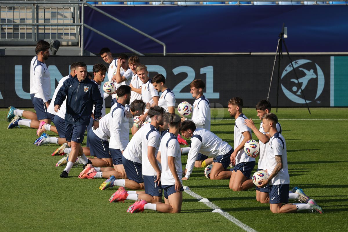 I-a pus în genunchi pe jucători! Antrenament oficial inedit al naționalei României înaintea meciului cu Spania, de la Euro U21