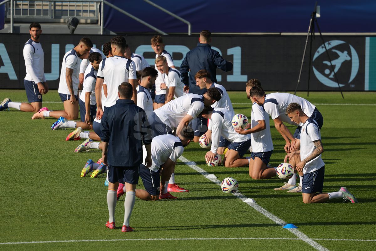 I-a pus în genunchi pe jucători! Antrenament oficial inedit al naționalei României înaintea meciului cu Spania, de la Euro U21