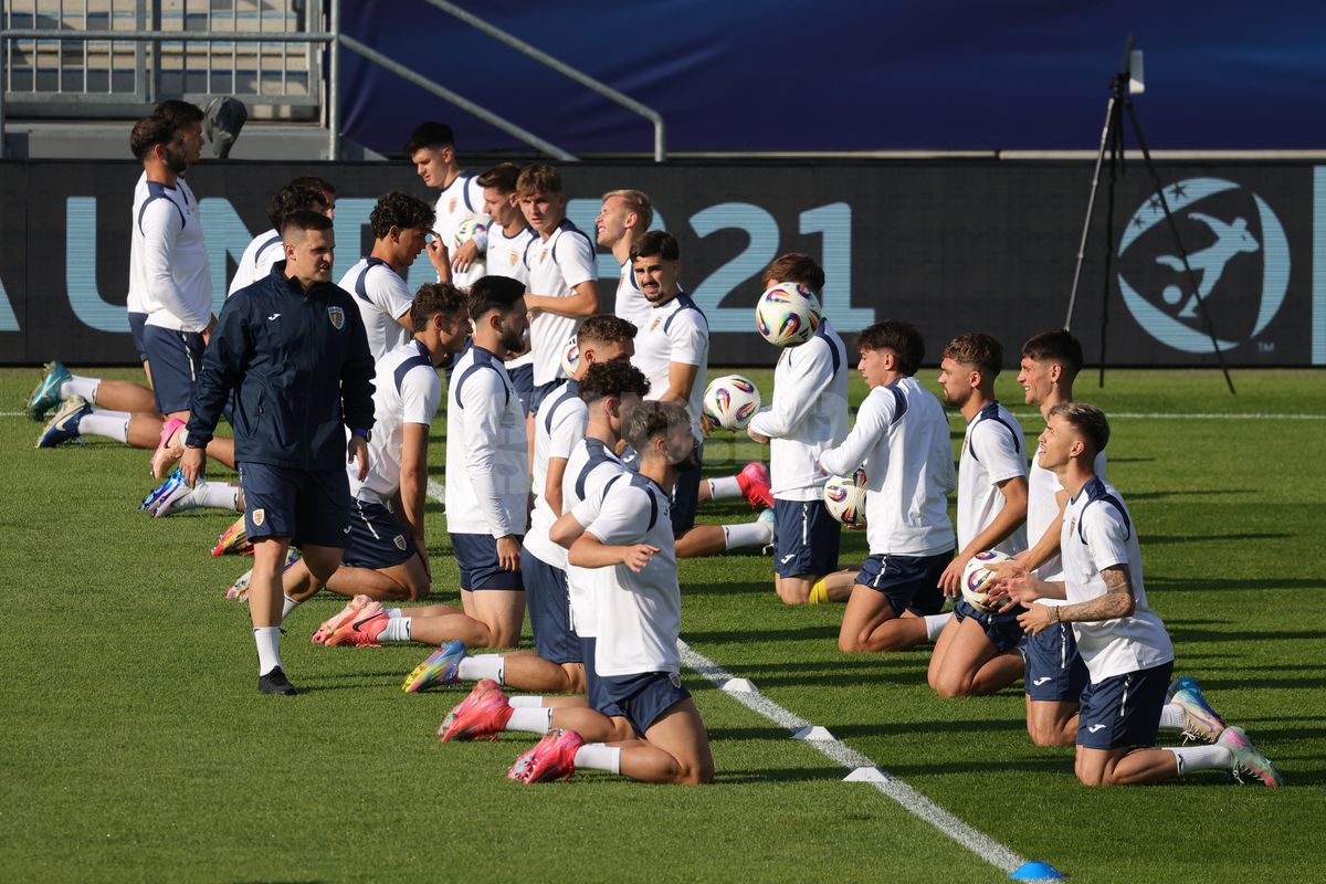I-a pus în genunchi pe jucători! Antrenament oficial inedit al naționalei României înaintea meciului cu Spania, de la Euro U21
