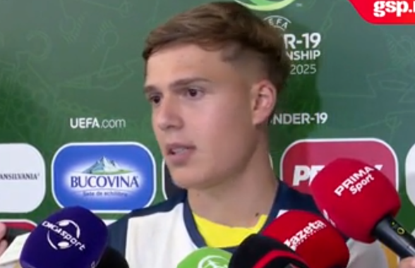 Luca Băsceanu, vedeta României U19, după ce a fost decisiv în succesul Muntenegru U19: „De la Hagi am învățat asta”