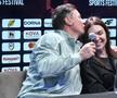 Simona Halep și Andrei Pavel, la conferința de presă de dinaintea evenimentului de retragere/Foto: Cristi Preda (GSP.ro)