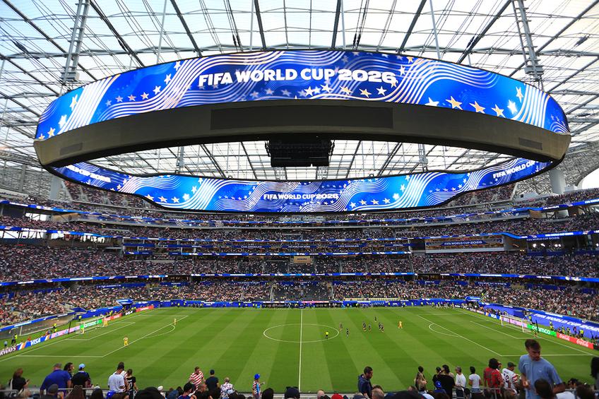 Imagine panoramică a stadionului SoFi din Los Angeles FOTO: Ionuţ Iordache (GSP)