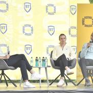Gael Monfils și Elina Svitolina pe scena de la Sports Talks/Foto: Cristi Preda (GSP.ro)