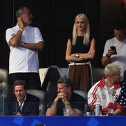 Romeo Beckham şi iubita lui, fotomodelul Kim Turnbull FOTO: Ionuţ Iordache (GSP)