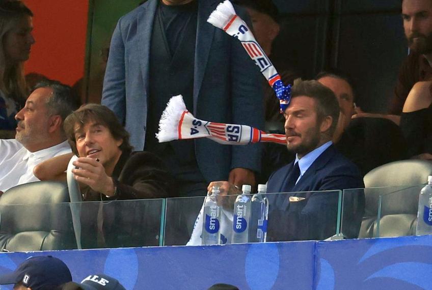 Tom Cruise şi David Beckham. FOTO: Ionuţ Iordache (GSP)