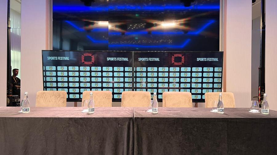Radisson Blu, pregătit pentru conferința de presă cu Simona Halep și invitații săi/Foto: David Istrate (GSP.ro) Ziua cea mare pentru Simona Halep: evenimentul oficial de retragere! Conferință de presă cu Gael Monfils și Elina Svitolina