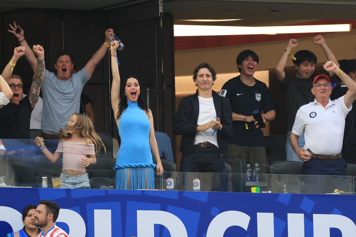 Katy Perry, în tribune la SUA - Paraguay 4-1