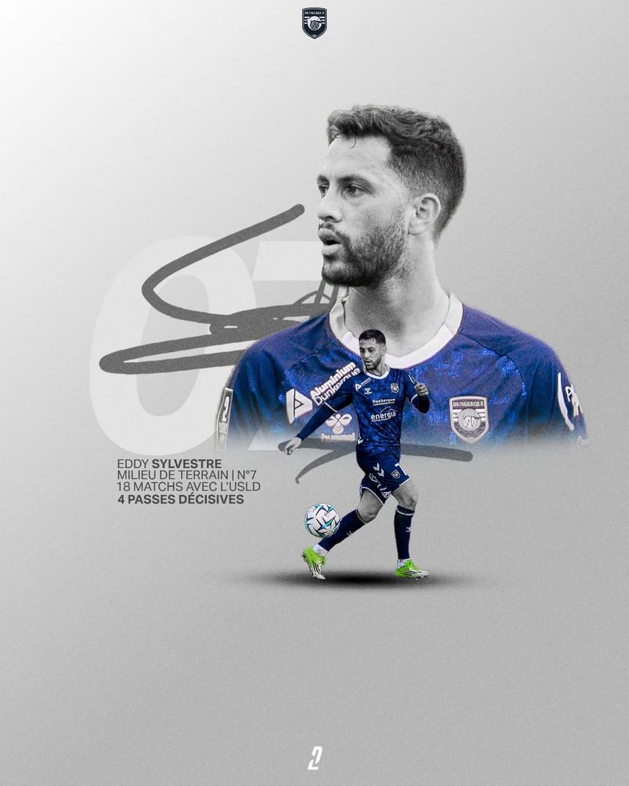 Eddy Sylvestre, noul transfer al Farului // FOTO Facebook @USL Dunkerque Sabău transferă din Franța! Farul s-a înțeles cu un mijlocaș format la Marseille și Nice