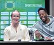 Elina Svitolina și Gael Monfils, la evenimentul de retragere a Simonei Halep / foto: Cristi Preda