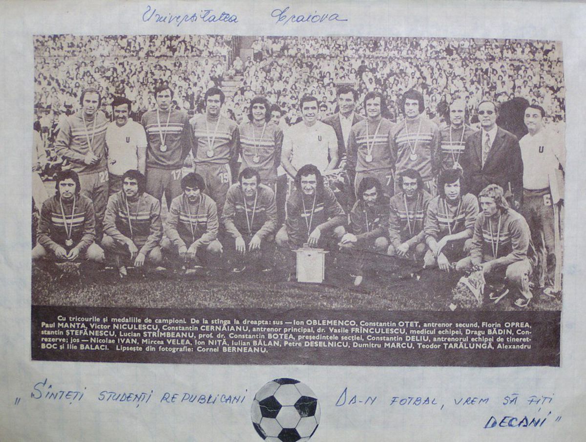 Cum au marcat cele două cluburi din Craiova 50 de ani de la primul titlu al Științei » Mișcare de marketing a lui Mititelu + Reacția echipei lui Rotaru
