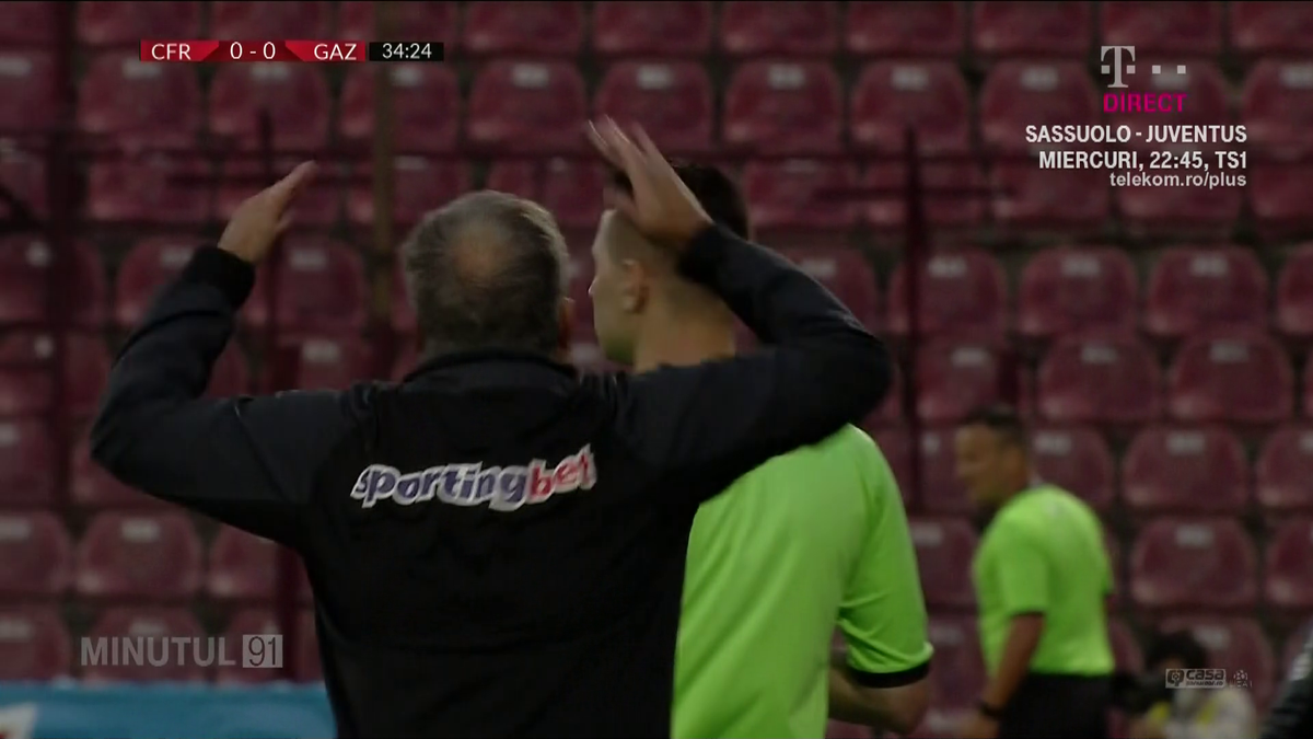 FOTO Dan Petrescu în CFR Cluj - Gaz Metan 2-0 13.07.2020
