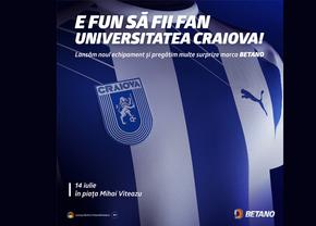 Betano prezintă echipamentele Universității Craiova pentru noul sezon