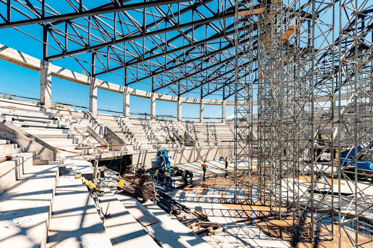 Un nou OZN în România, aproape de finalizare! Imagini impresionante cu arena de 25 de milioane de euro