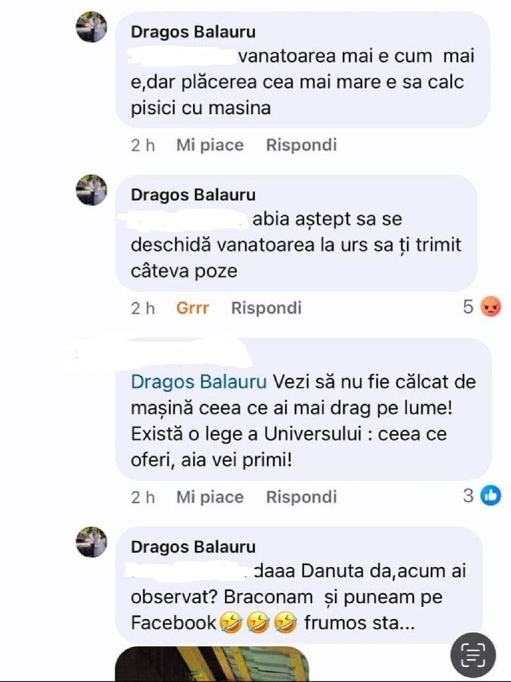 Derapajele îngrozitoare scrise de pe respectivul cont de Facebook