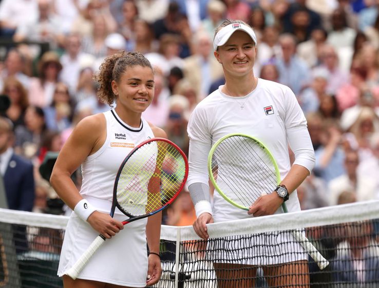 Barbora Krejcikova și Jasmine Paolini - finala feminină de la Wimbledon 2024 Foto: Guliver/GettyImages