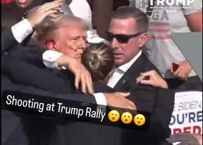 Donald Trump, cu sângele șiroind pe față, evacuat după ce s-a TRAS înspre el la un miting politic