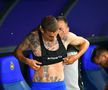 Juri Cisotti și-a dezvăluit tatuajele de pe corp înainte să joace în meciul cu Hermannstadt. Foto: Cristi Preda (GSP.RO)