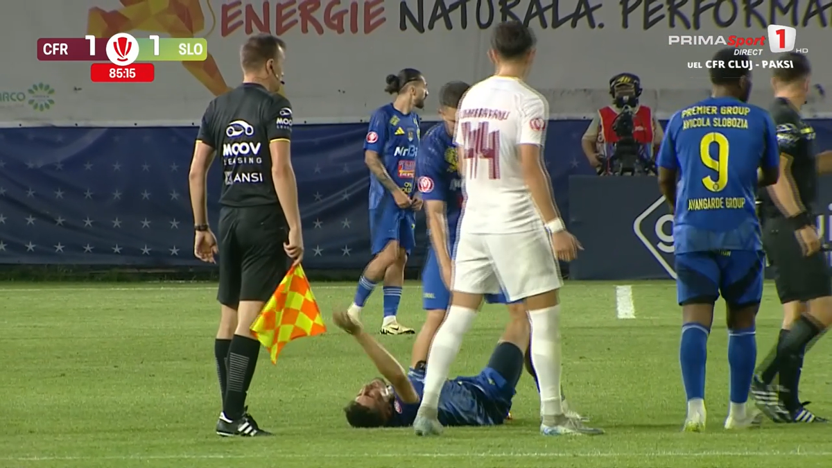 Vești despre Andrei Dorobanțu după accidentarea din meciul cu CFR Cluj: „Poate călca în pământ”