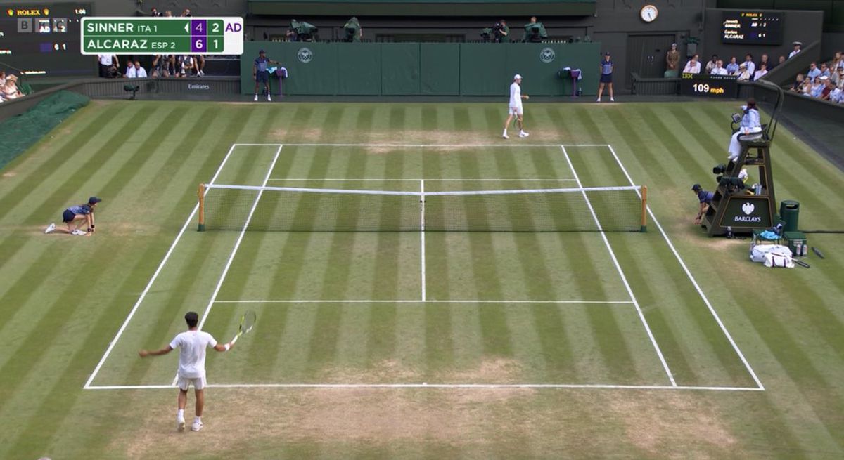 Ireal! De ce a fost întreruptă finala de la Wimbledon dintre Jannik Sinner și Carlos Alcaraz