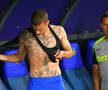 Juri Cisotti și-a dezvăluit tatuajele de pe corp înainte să joace în meciul cu Hermannstadt. Foto: Cristi Preda (GSP.RO)