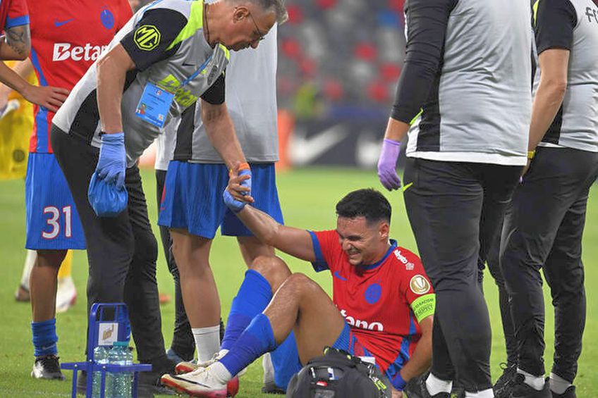 VIDEO + FOTO Alertă la FCSB! Adrian Șut s-a accidentat și a rămas întins pe teren după meciul cu Hermannstadt