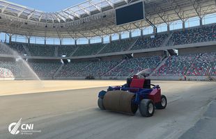 Stadionul Steaua: se montează gazonul pe arena din Ghencea. Imaginile prezentate de CNI